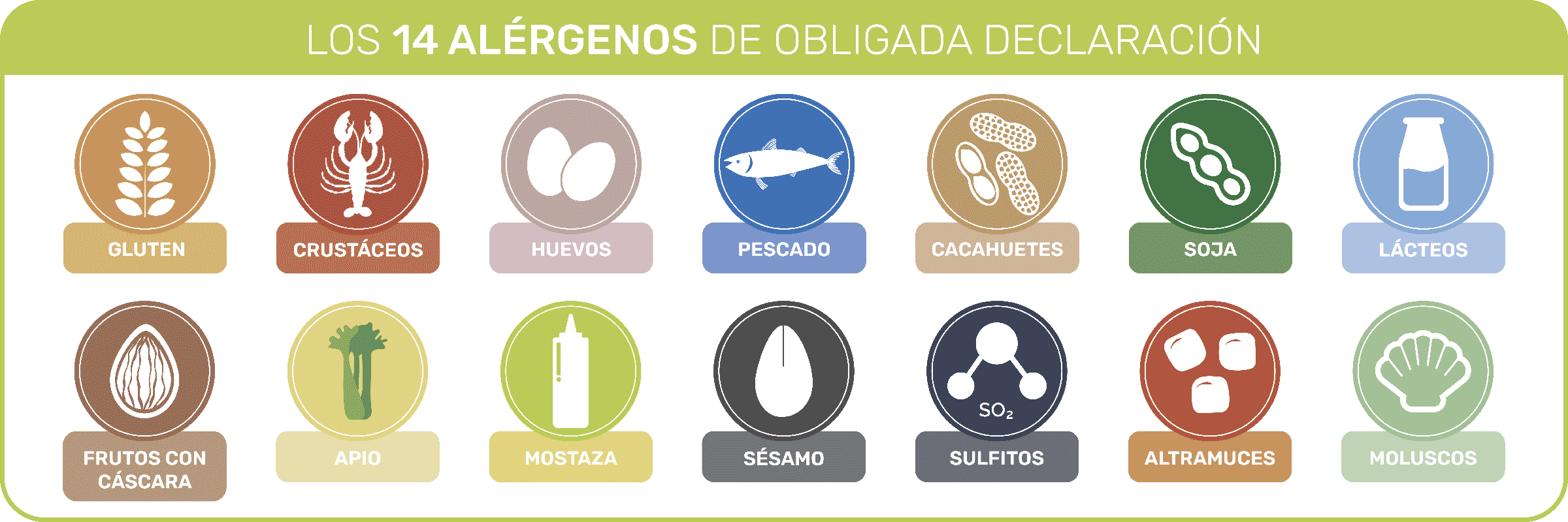 Los 14 alérgenos principales - de Alérgenos